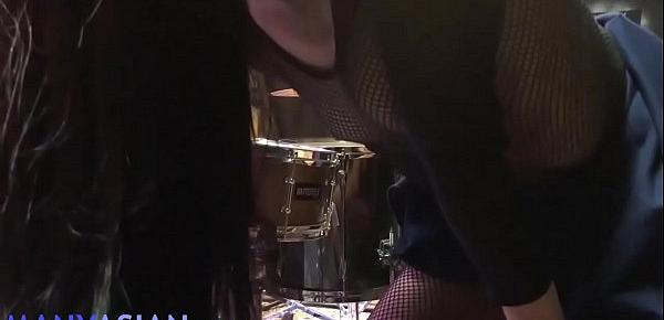  Asian fangirl fucks the drummer backstage HD